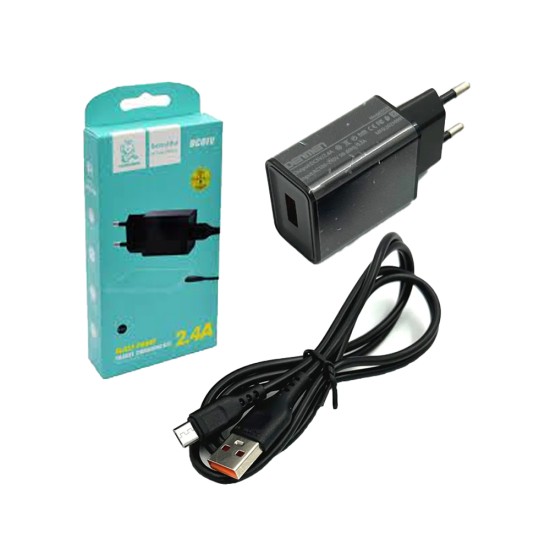 Denmen ( DC01V ) Charger 2.4A with Micro USB Cable Black Denmen ( DC01V ) Charger 2.4A with Micro USB Cable Black